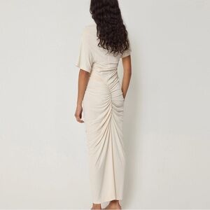 Elegant Cream Asymmetrical Dress